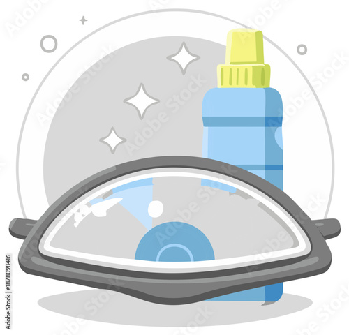 Eyeglasses with Cleaner Bottle for Clear Vision Care and Sparkling Cleanliness