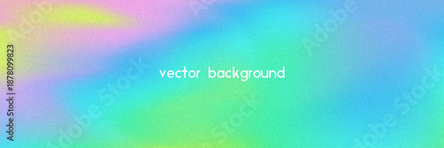 Noise Gradient Background. Abstract Grainy Bg In Pink, Purple And Blue Colors. Iridescent Hologram. Pearlescent Holographic Texture With Rainbow Foil. Modern Photo Wall With Soft Splash