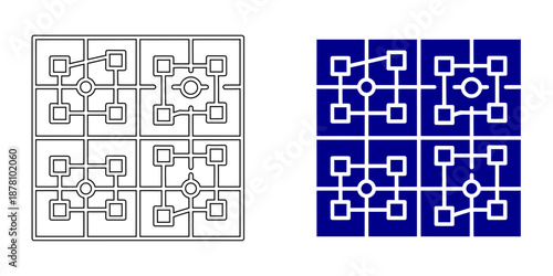 Human brain anatomy icon  for medical neurology and scientific research design