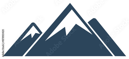 Stylized mountain range vector design for graphic elements and logos