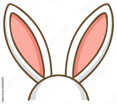 Cute cartoon bunny ears headband for Easter celebrations and dress up fun