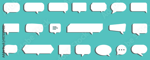 Speech Bubble set. Talk bubble. Cloud speech bubbles collection. speech bubble comic signs.