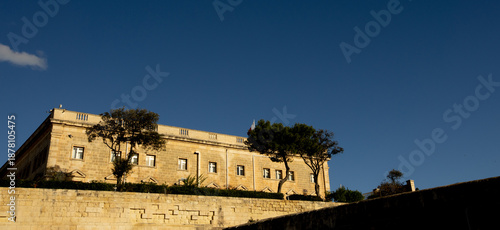 Historic building perched o...