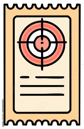 Target practice design concept illustration. Vector graphic of shooting range aim.