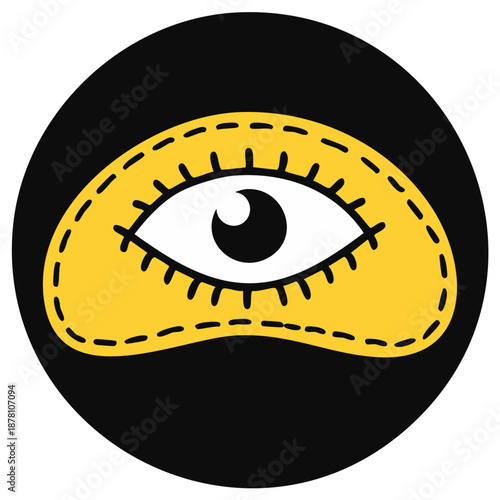 Mystic Eye Symbol with Eyelashes Magic Vision Intuition Icon Symbol