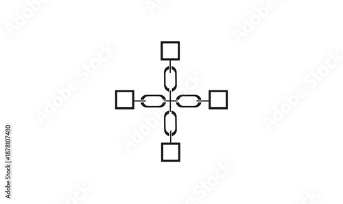 Blockchain icon vector.
