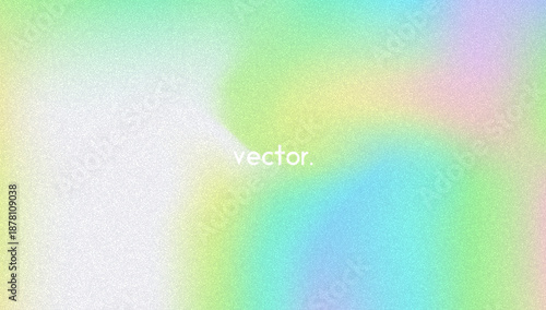 Noise Gradient Background. Abstract Grainy Bg In Pink, Purple And Blue Colors. Iridescent Hologram. Pearlescent Holographic Texture With Rainbow Foil. Modern Photo Wall With Soft Splash