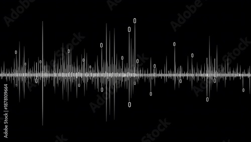 Exploring binary rhythm through sound waves in a digital environment at an abstract setting