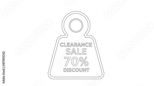 clearance sale discount tag with seventy percent off high quality professional