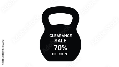Black kettlebell with clearance sale 70 percent discount text high quality