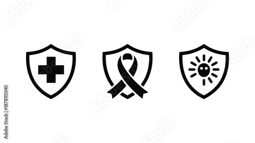 Symbols of protection and awareness Vector