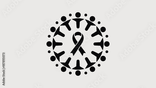 Unity ribbon symbol Vector