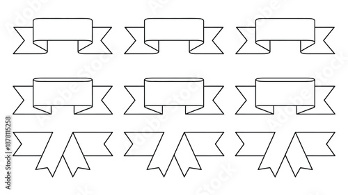 Collection of paper banners Vector