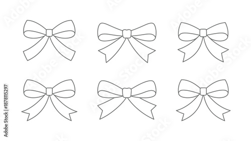 Collection of six simple ribbons Vector