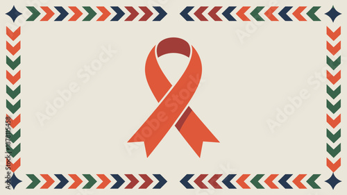 Red ribbon awareness symbol Vector