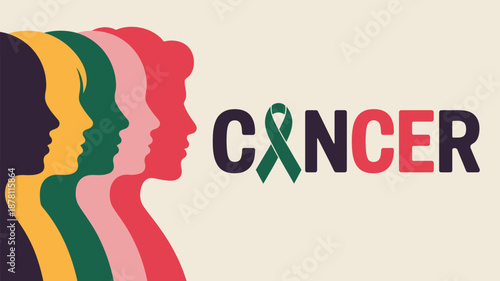 United against cancer Vector