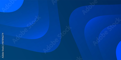 Abstract blue paper waves abstract banner design. Elegant wavy simple abstract