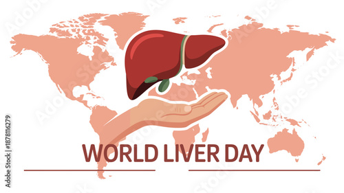 Celebrating world liver day Vector