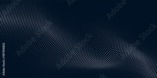 Dot digital wave of particles. Futuristic point wave. Technology background vector abstract simple