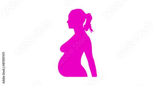 Pregnant Woman Silhouette Illustration