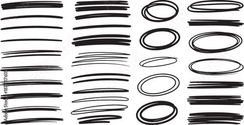 Wallpaper Mural Black lines and circles on white black and white shapes patterns desig Torontodigital.ca