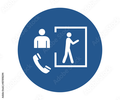 Entry only with supervisor outside sign vector design and illustration.
