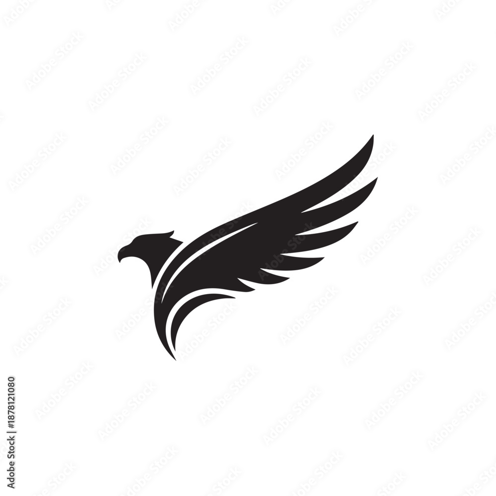 Obraz premium Stylish Black and White Eagle Logo Design for Branding and Identity.