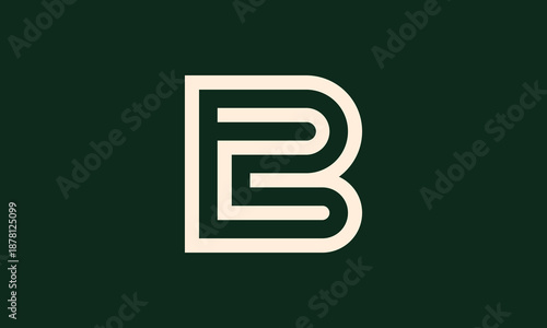 B2 monogram logo design