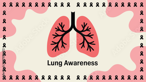Lung awareness month Vector