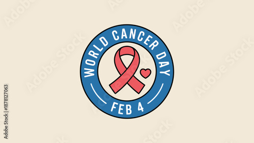 World cancer day observed on february 4 Vector