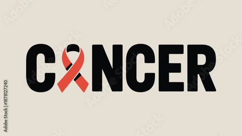 Cancer awareness ribbon Vector