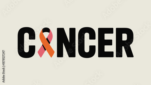 Cancer awareness ribbon Vector