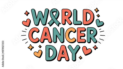 Celebrating world cancer day Vector
