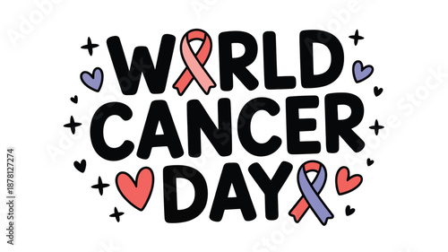 Celebrate world cancer day Vector