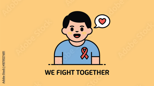Supporting togetherness in the fight Vector