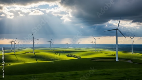 wind turbines in the field