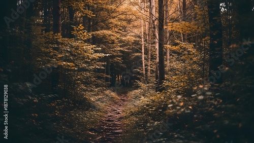 sun rays in the forest