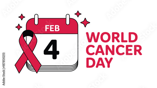 World cancer day on february 4th Vector