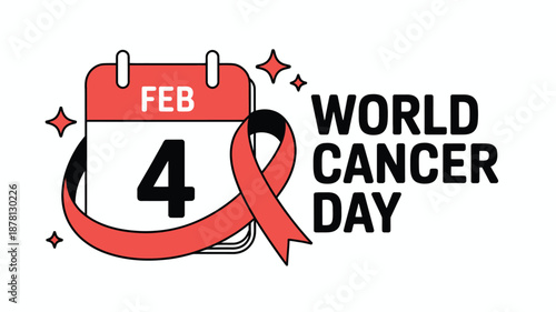 Celebrate world cancer day on february 4th Vector
