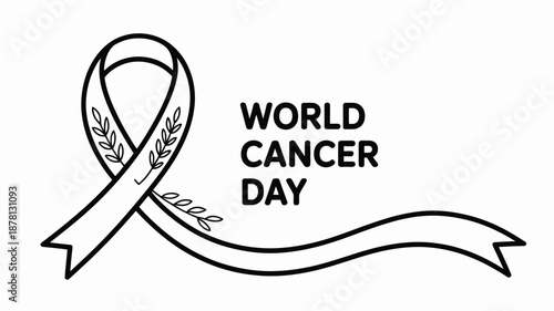 World cancer day ribbon Vector