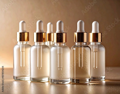 Luxury Skincare Serum Bottles with Minimal Elegant Design