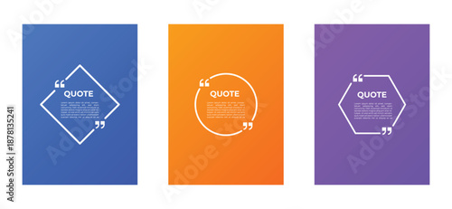 Set of modern Quote Templates for Creative Social Media Posts