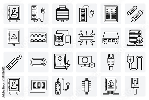 Electrical Power Distribution And Safety – Breaker Boxes, Fuses, And Extension Leads For Electrician And Engineering Work