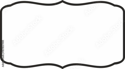 Label border frame minimalist design