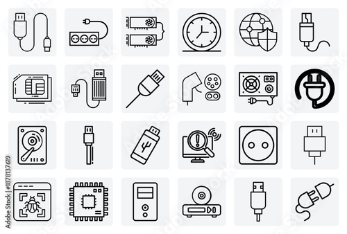Computer Hardware And Peripherals – Video Card, Power Supply, And Dvd Drive Components For It And Tech Visuals