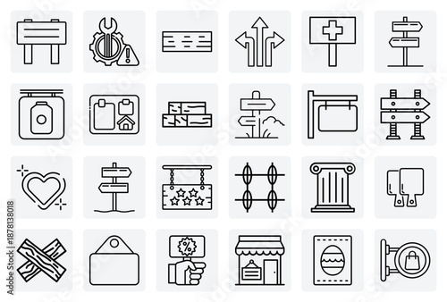 Rustic Wooden Signboards And Hanging Plaques – Vintage Style Information Boards For Storefronts, Cafes, And Thematic Designs