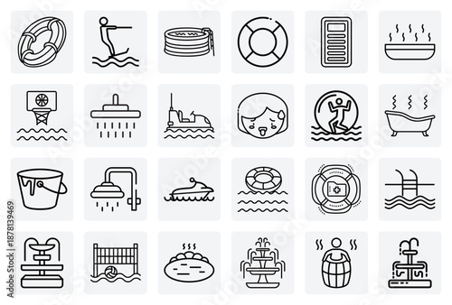 Water Park Fun And Summer Activities – Bumper Cars, Zorbing, And Scooters For Amusement And Recreation Designs