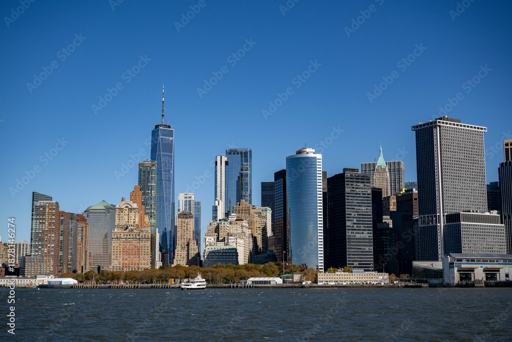 Naklejka premium Manhattan Skyline