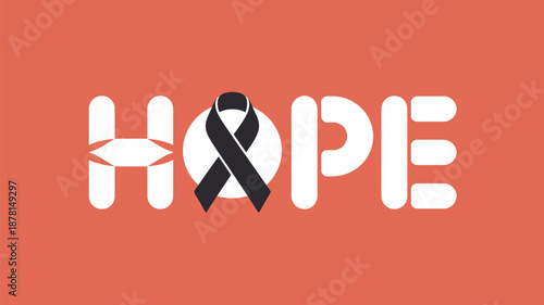 Hope ribbon symbol Vector