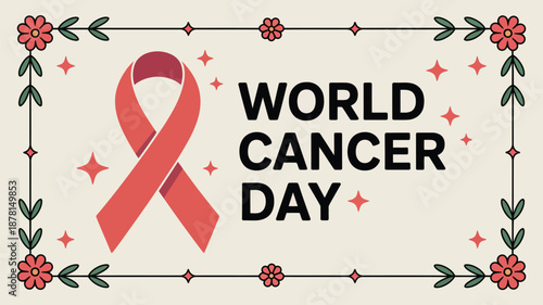 Celebrating world cancer day Vector